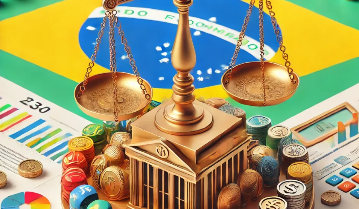 DALL·E 2025-05-13 14.30.58 – A symbolic digital illustration representing the compensation fund for ICMS under Brazil’s constitutional amendment EC 132. The image shows a stylized DALL·E 2025-05-13 14.30.58 - A symbolic digital illustration representing the compensation fund for ICMS under Brazil's constitutional amendment EC 132. The image shows a stylized